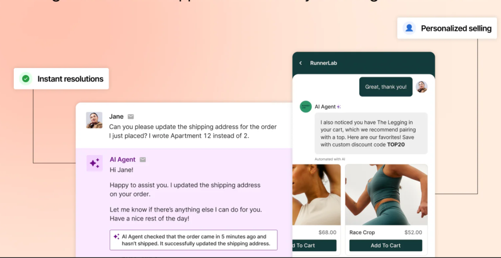 A screenshot of the Gorgias product