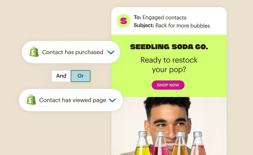 A screenshot of the Mailchimp product