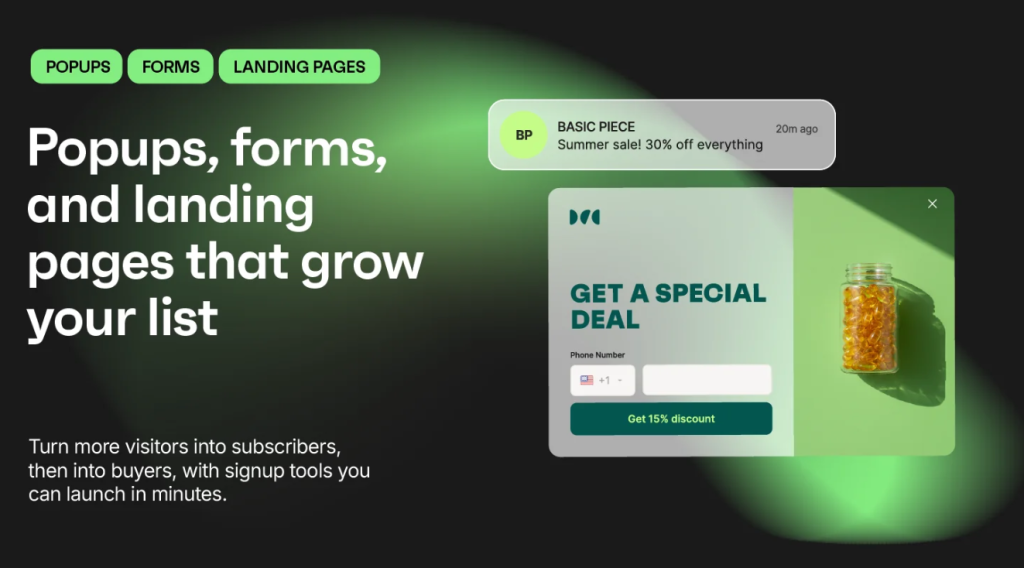 A screenshot of the Omnisend product