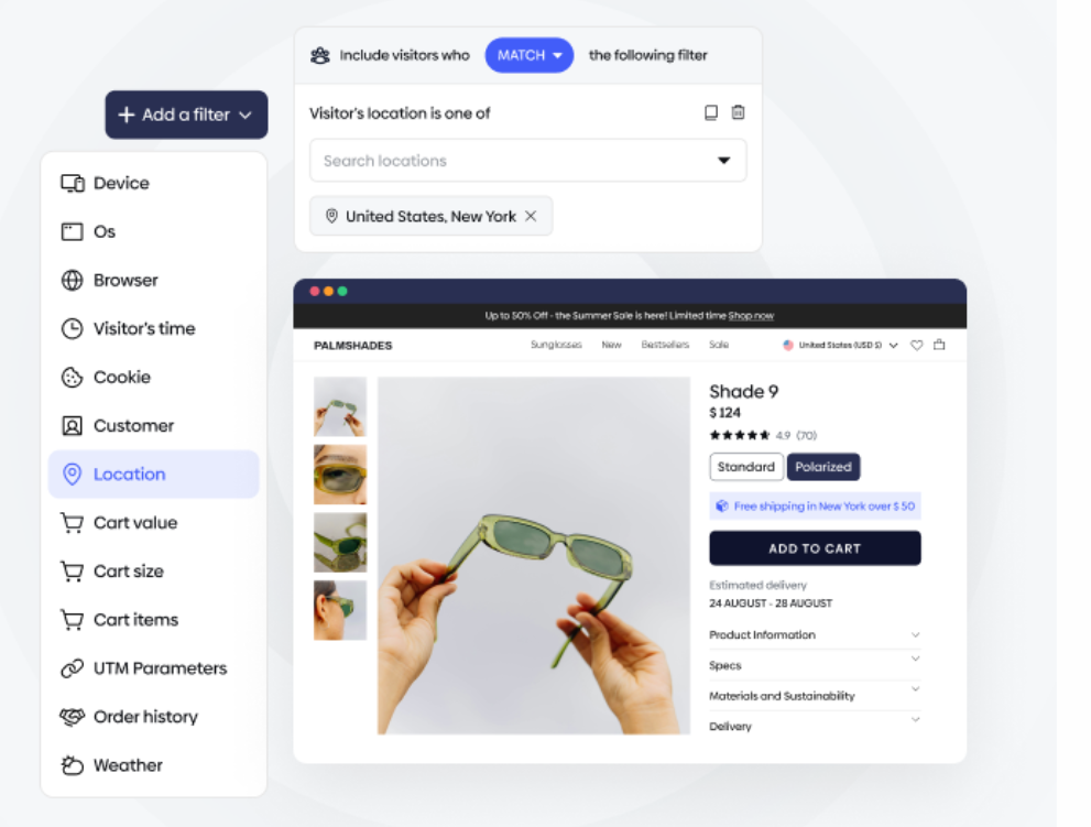 A screenshot of the Personizely product