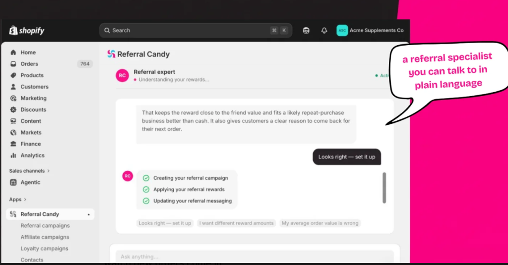 A screenshot of the ReferralCandy product