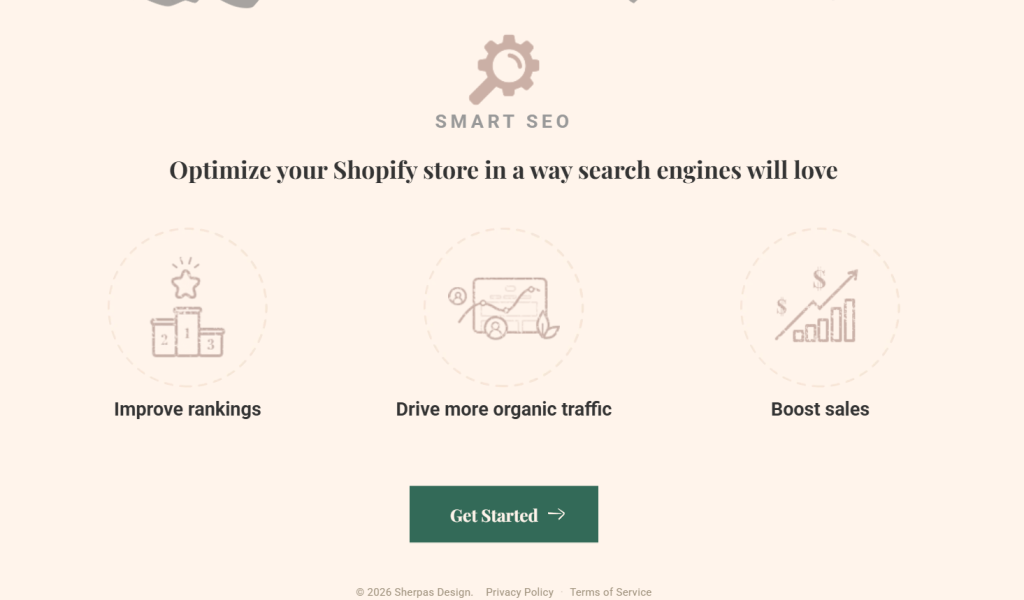 A screenshot of the Smart SEO product