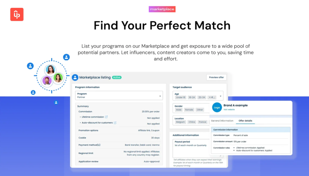 A screenshot of the UpPromote product