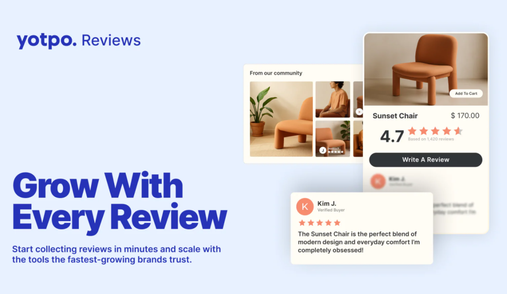 A screenshot of the Yotpo product