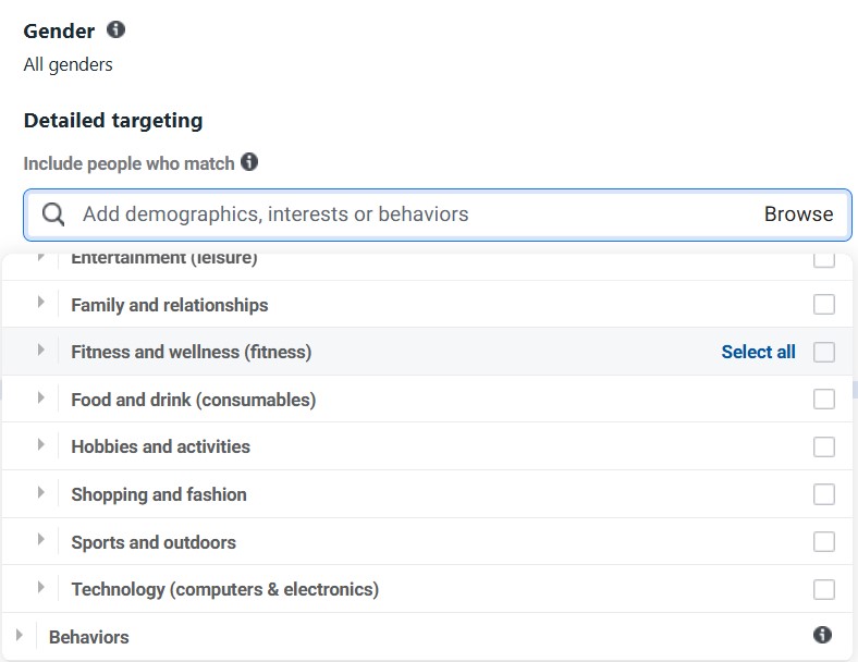 meta ads interest