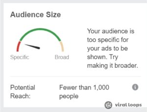 facebook narrow audience