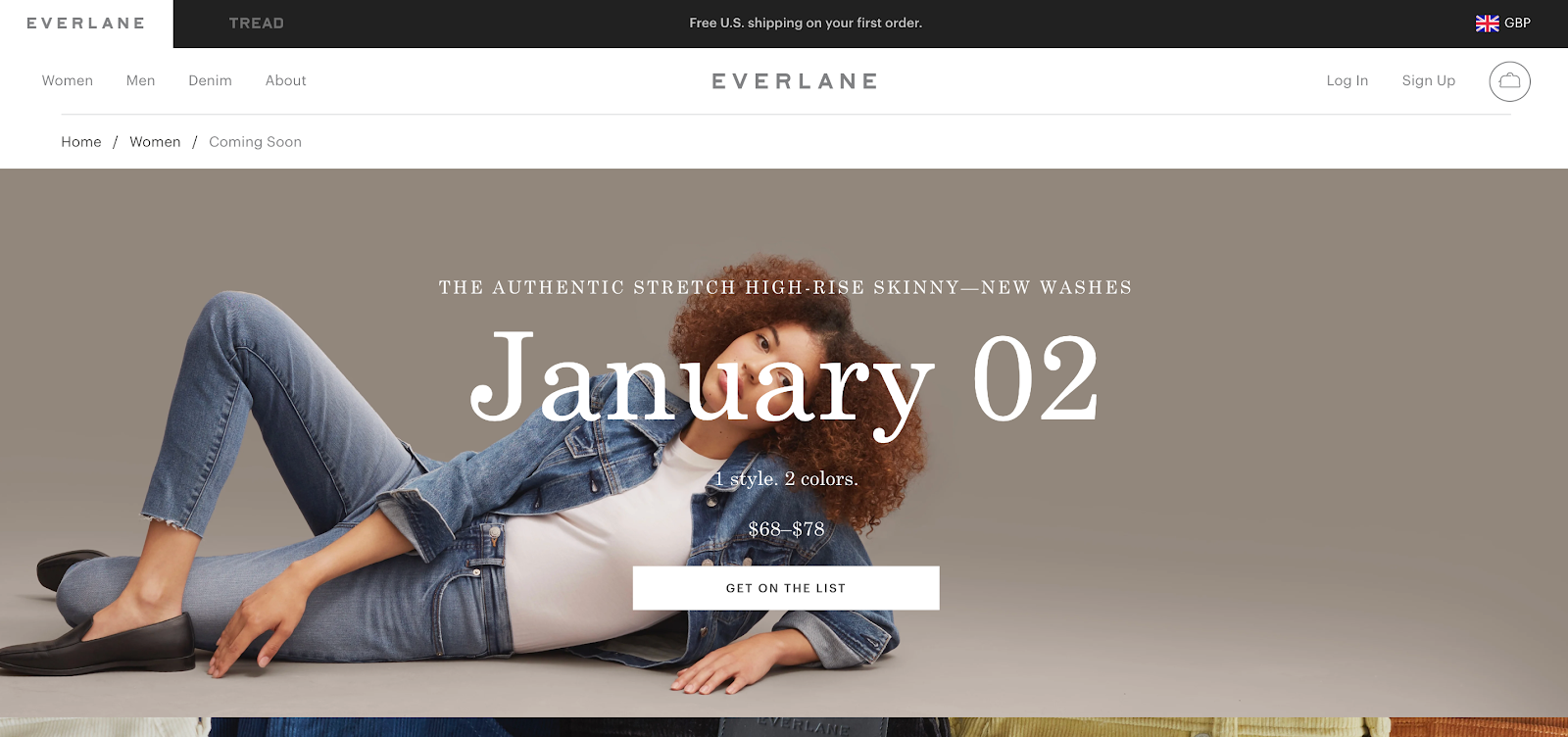 everlane coming soon page