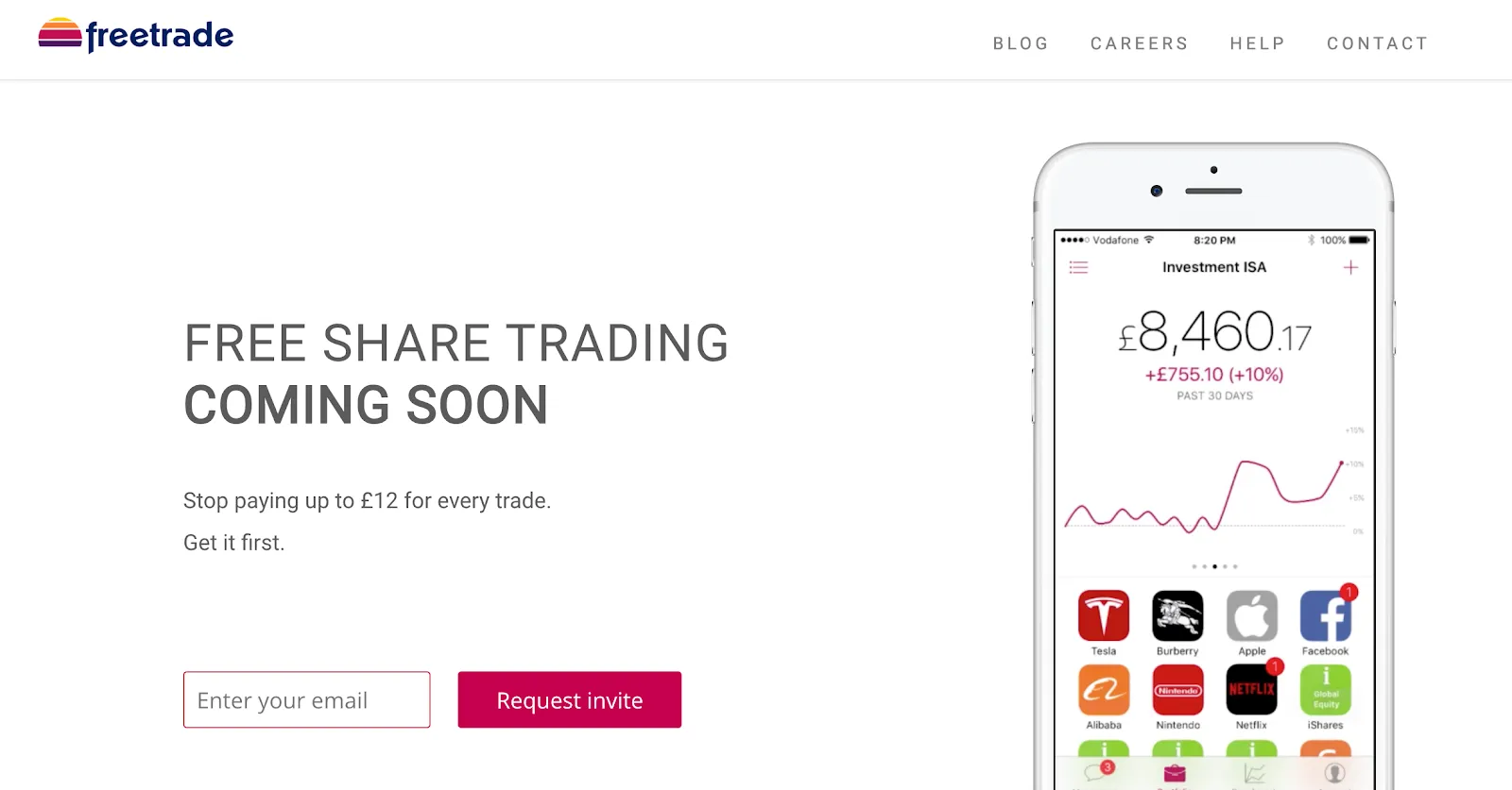 freetrade coming soon page