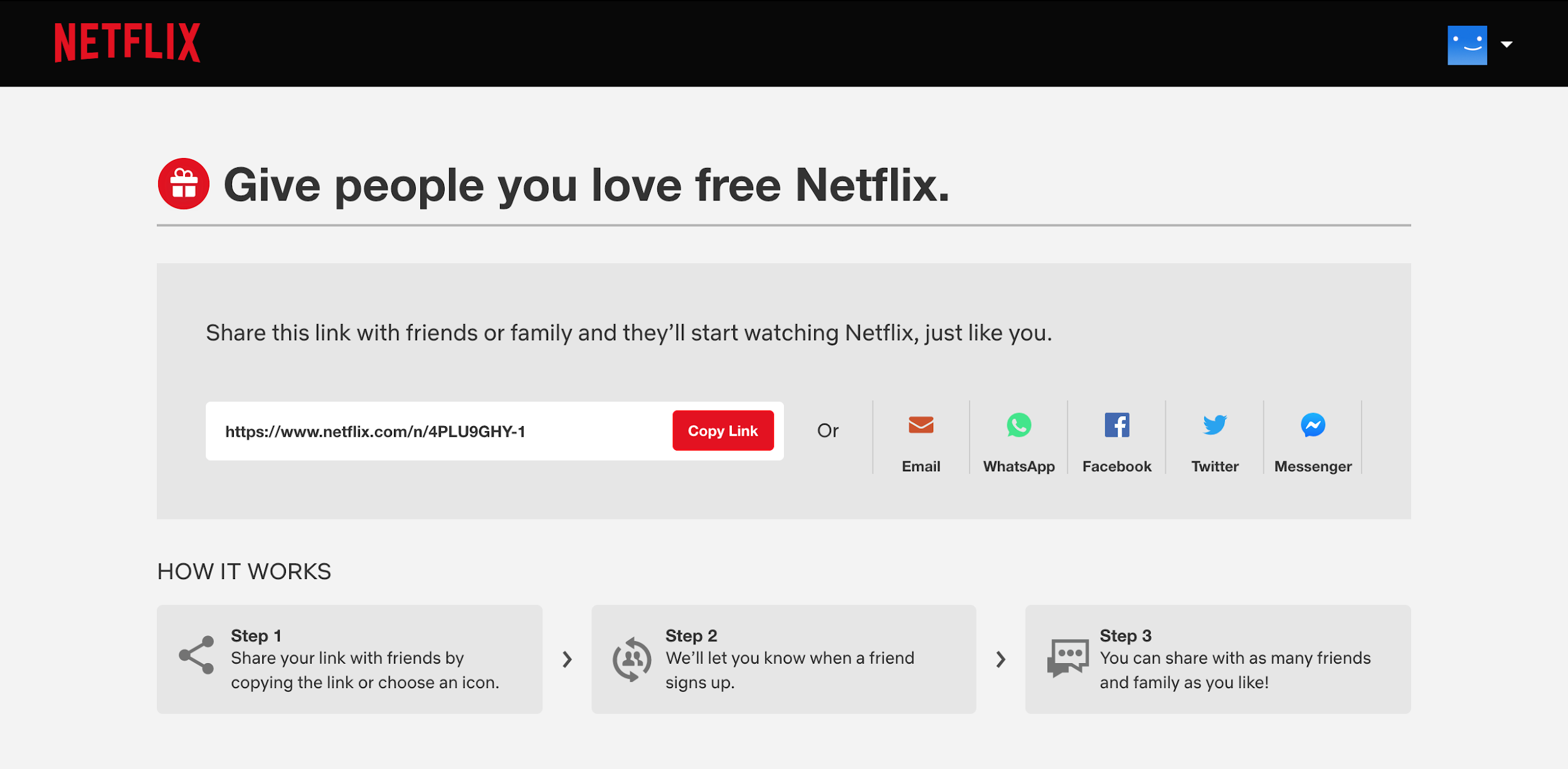 netflix referral