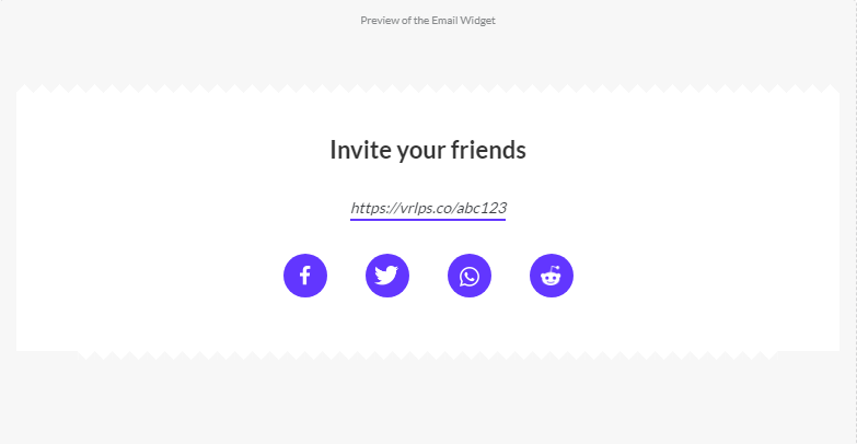 email referral widget