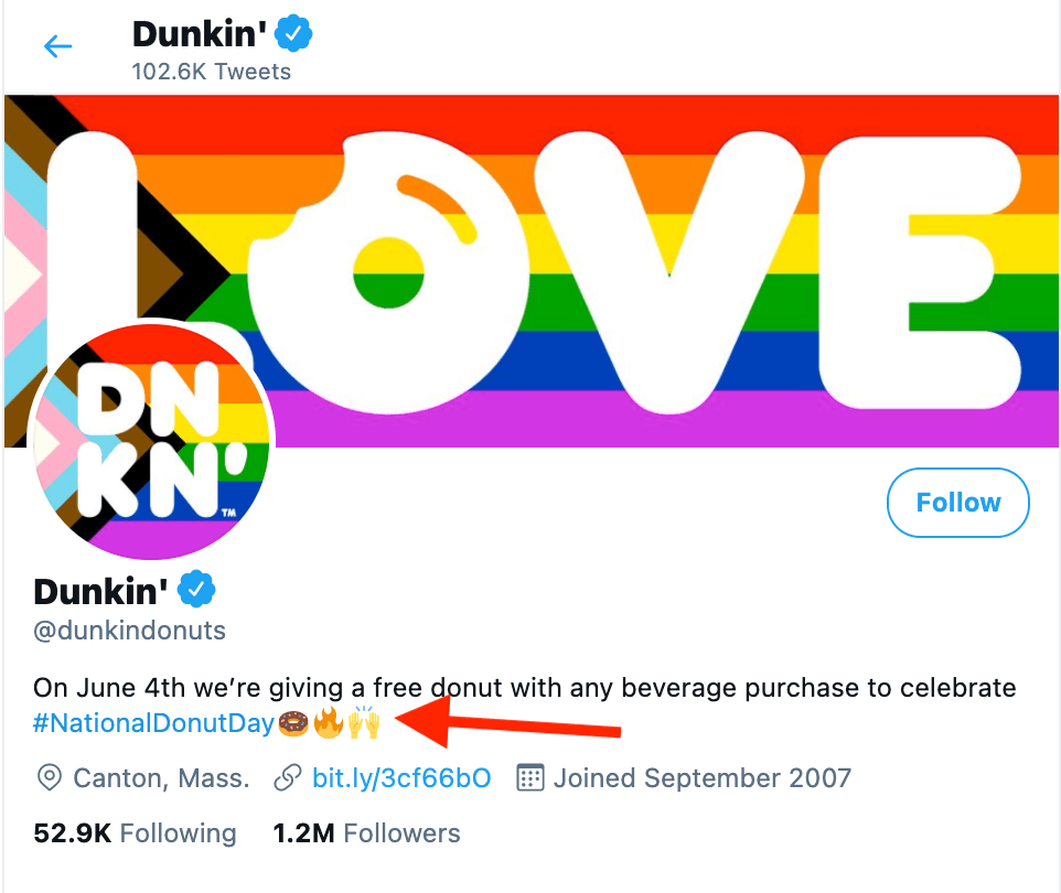 Twitter Dunkin Donuts