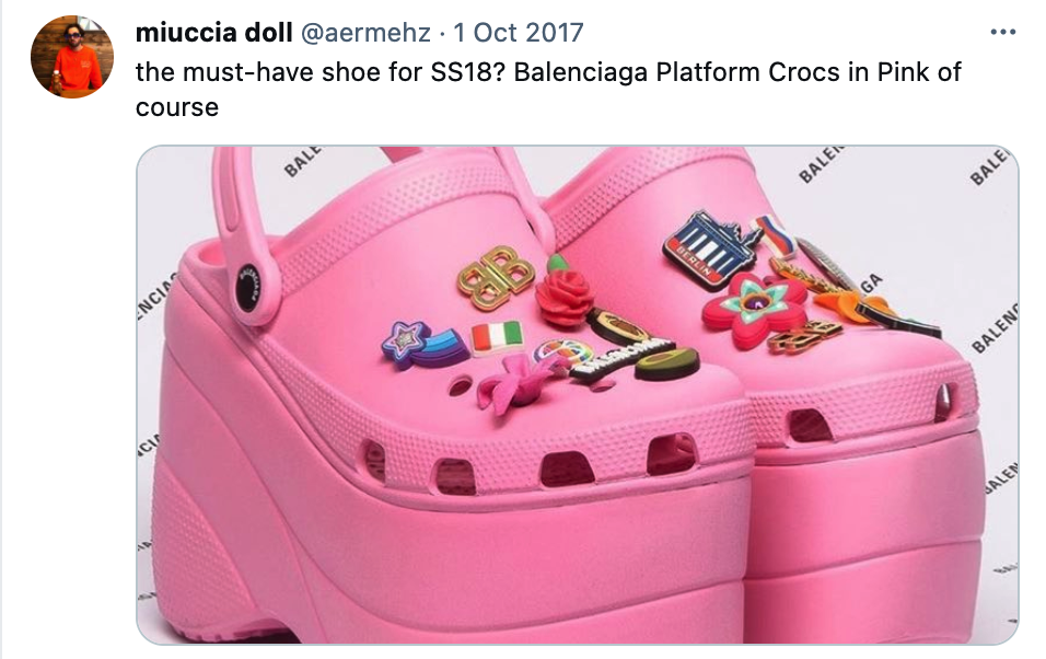 Balenciaga platform Crocs