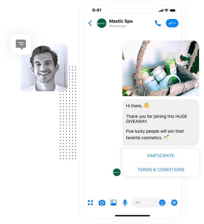 Viral Loops Chatbot Giveaway-min interactive marketing example