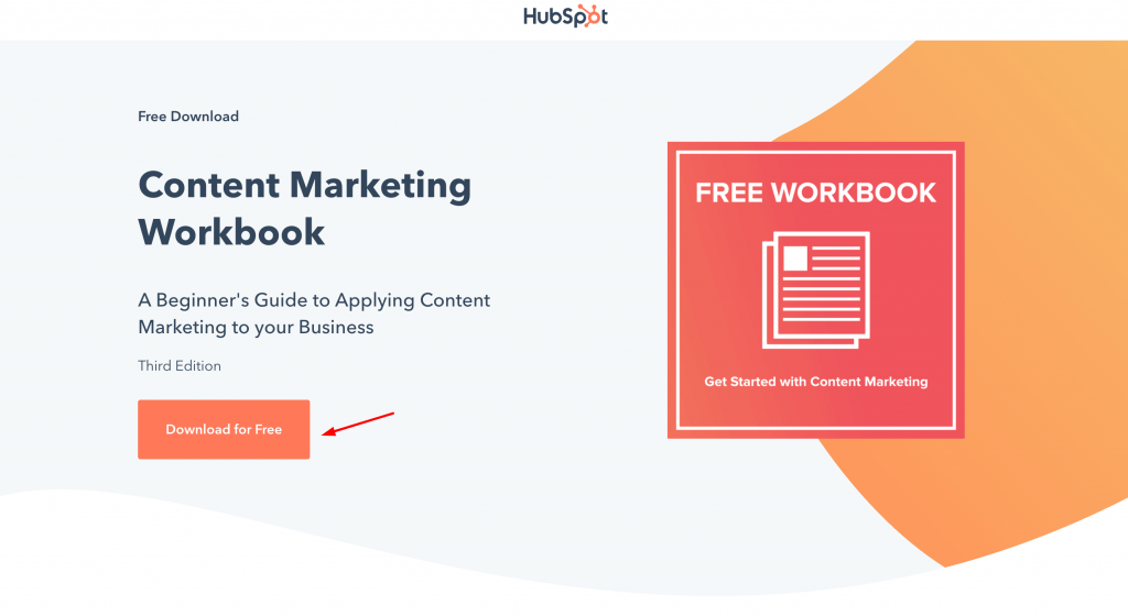 Hubspot Guide lead capture page example