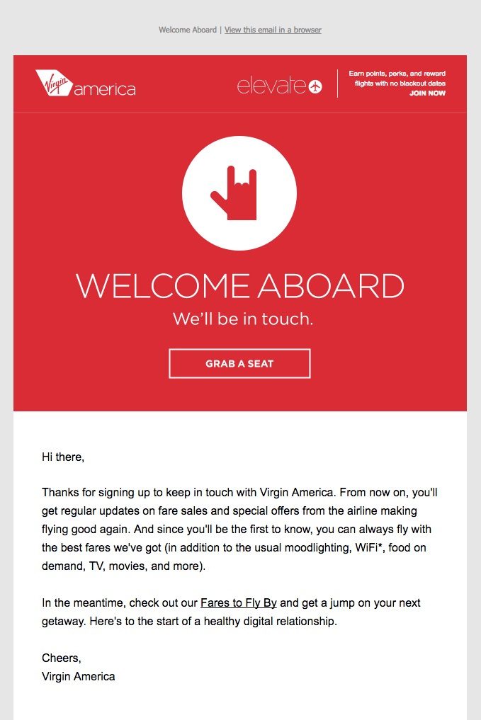 Virgin America Direct Mail