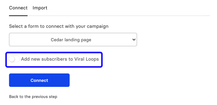 ConvertKit Viral Loops integration option