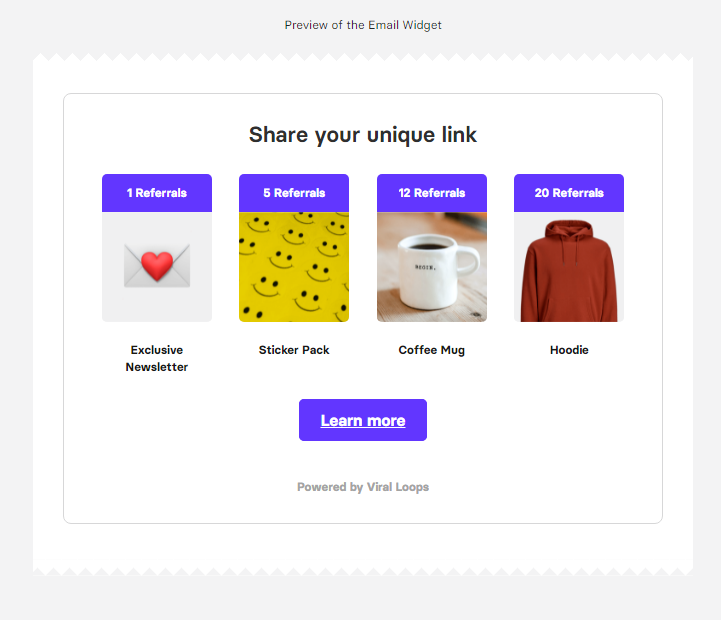 ConvertKit Viral Loops integration email widget