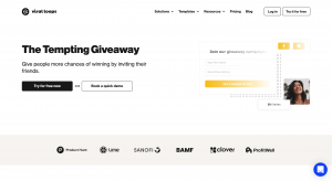 Giveaway Referral program template example