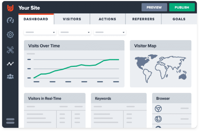 A screenshot of the Launchrock product.