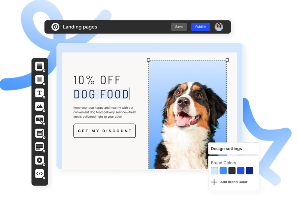 A screenshot of the Unbounce product.