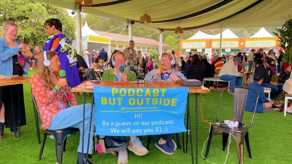 podcast but outside