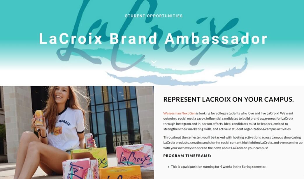 LaCroix Brand Ambassador