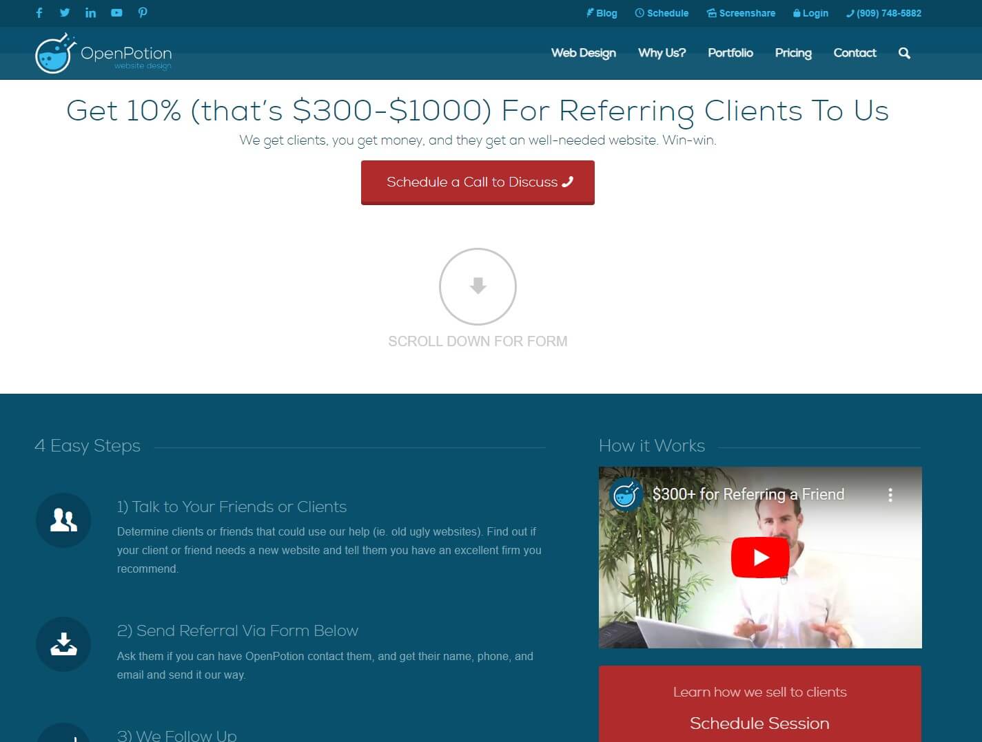 Open Potion Web Design Referral Program