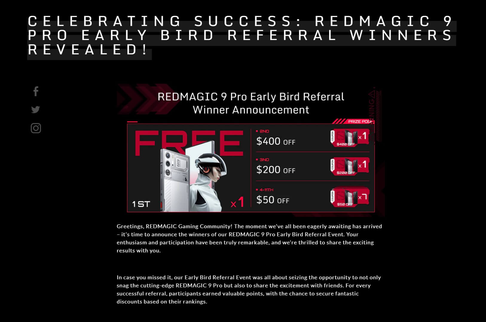 early bird referral launch