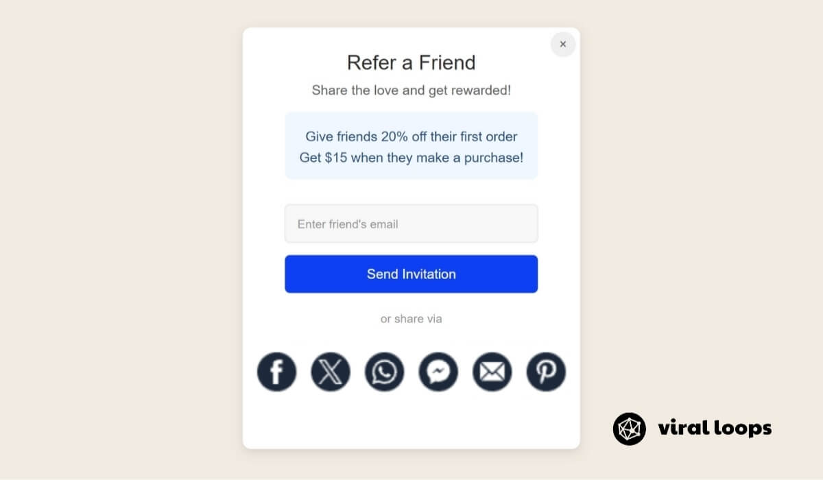 share referral program everywhere