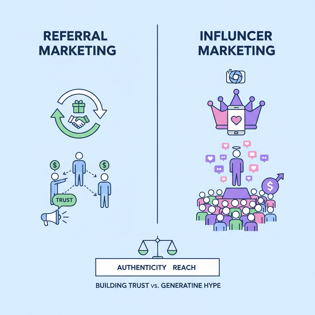 Referral vs. Influencer Marketing