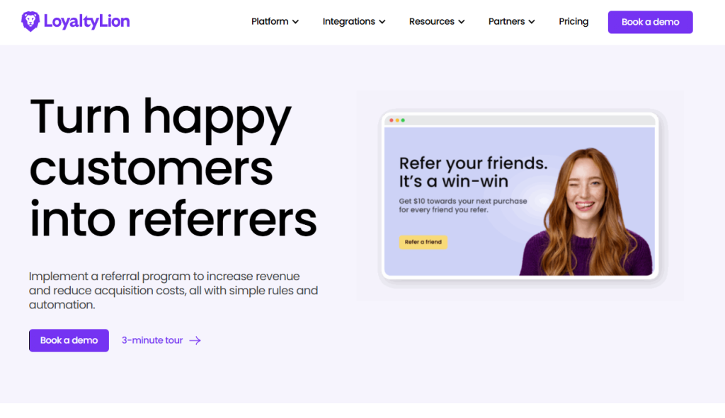 A screenshot of the LoyaltyLion product.